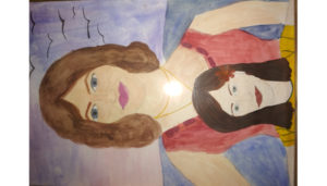 Смешной рисунок МАМА И Я (Дарья 10 лет)