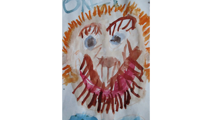 Смешной рисунок ПОРТРЕТ ЛЮБИМОГО ДЕДУШКИ (Арина 6 лет)