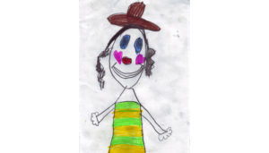 Смешной рисунок ВЕСЕЛЫЙ КЛОУН (Виолетта 5 лет)