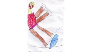 Смешной Рисунок ПАДАЮЩИЙ ЧЕЛОВЕК (Ульяна 5 лет)